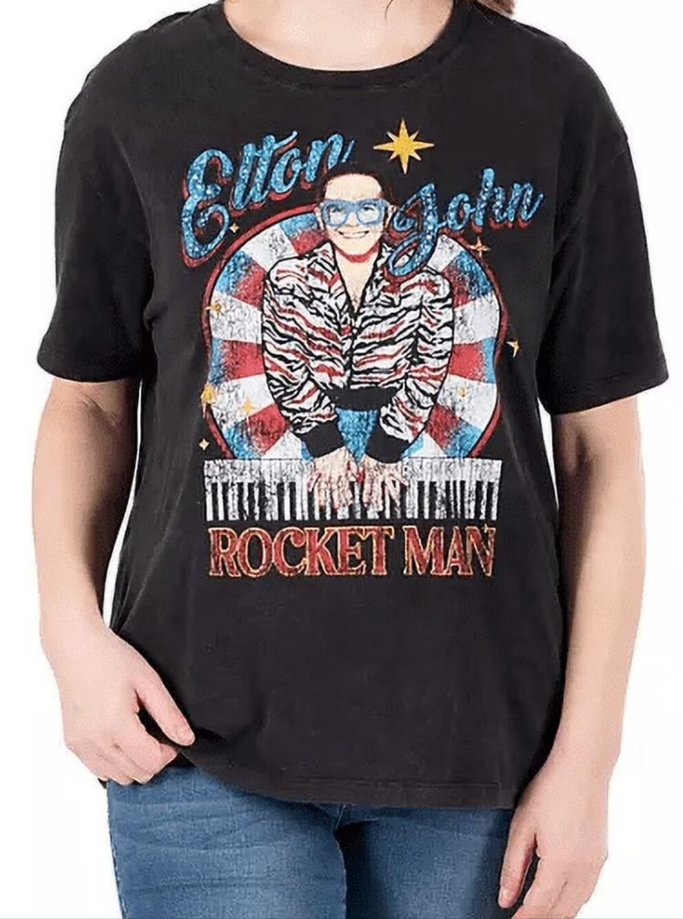 Elton John "Rocket Man" Women's Licensed Band Tee
